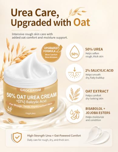 Grocerism Oat Urea Foot Cream 50% with Salicylic Acid - 5.29 oz