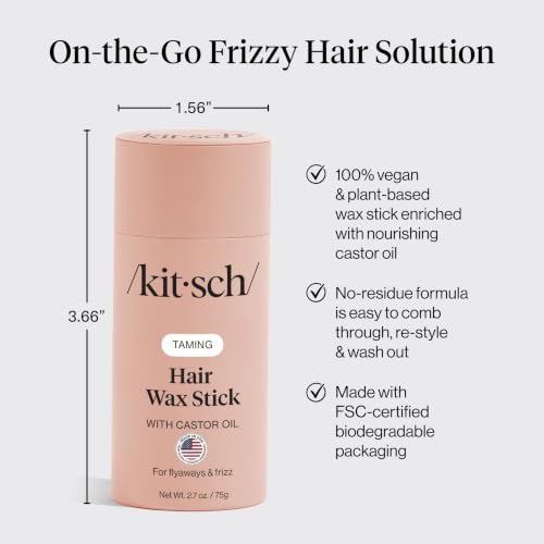 Kitsch Hair Wax Stick for Frizz Control – 2.7 oz Vegan Formula
