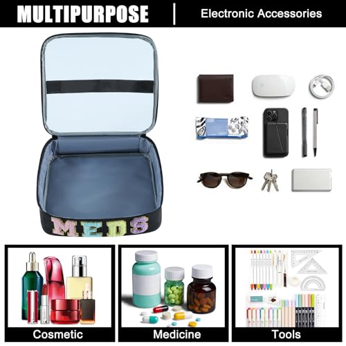 Large Travel Medicine Bag with Transparent Top - Water-Resistant Organizer