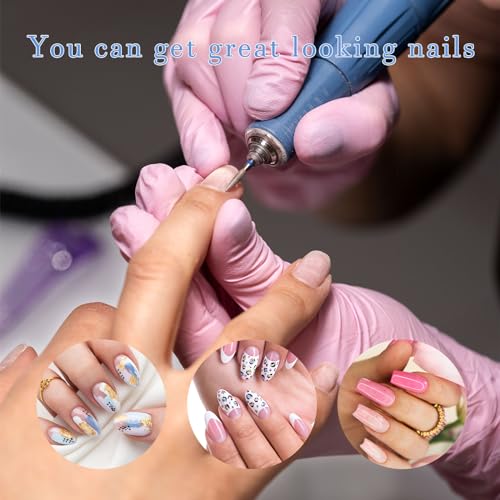 YUXIANLB Silver 10pcs Nail Drill Bits Set for Manicure & Nail Art