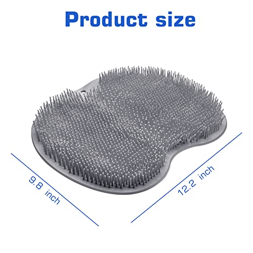 Shower Foot Scrubber Mat Back Washer Exfoliating Bath Wash Pad Wall Mounted Slip Suction Cups for Use in Cleaner Men and Women