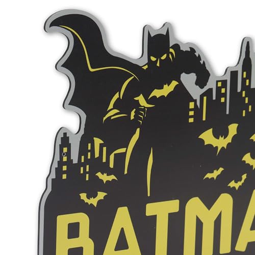 Batman Silhouette Wall Art | Vintage Bat Signal Metal Sign