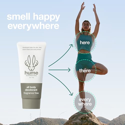 Hume Supernatural Whole Body Deodorant Balm, Unscented, Aluminum Free