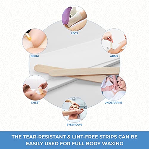 ForPro 500 Count Non-Woven Epilating Wax Strips 3x9 Inches, Tear-Resistant - Professional Hair Removal Supplies
