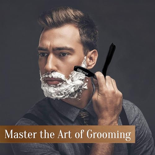 Facón Professional Straight Edge Razor Kit with 100 Platinum Blades