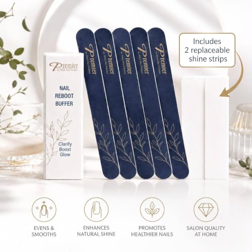 Premier Dead Sea Nail Files and Buffers Kit - 6 Double-Sided Grits