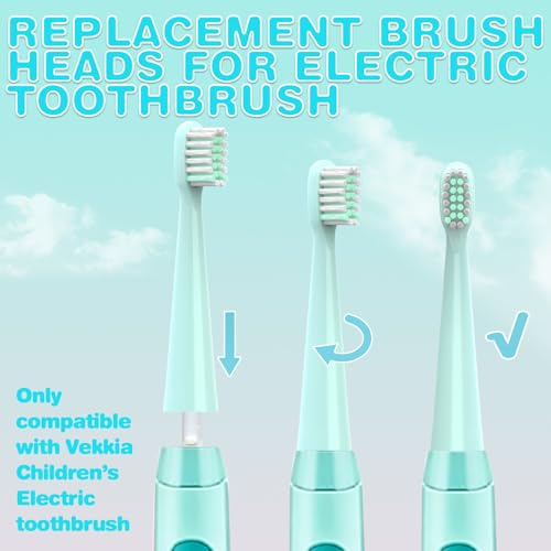 YMPBO Toothbrush Replacement Heads for Vekkia Kids - Blue Dragon Model