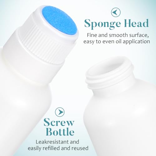 Zerodeko 4-Pack Refillable Sponge Head Bottles for Liquid Dispensing