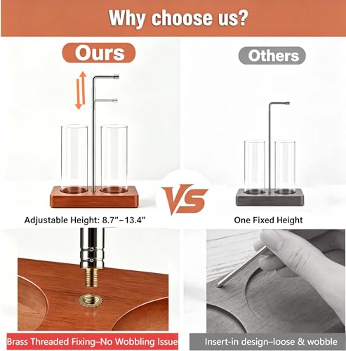 2-in-1 Incense Holder with Glass Ash Catcher for Meditation