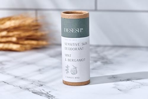 Natural Sensitive Deodorant - Mint & Bergamot | Aluminum Free, Plastic Free