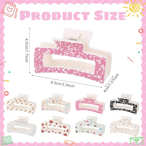 Yuxung Classic Teacher Themed Hair Claw Clips - 8 Pack Back to School Hair Accessories