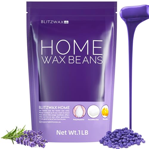 BLITZWAX Lavender Hard Wax Beads 16 Ounce for Sensitive Skin