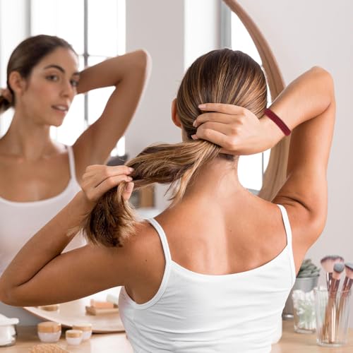 150PCS Elastic Hair Ties No Crease Seamless Hair Bands for Thick & Thin Hair