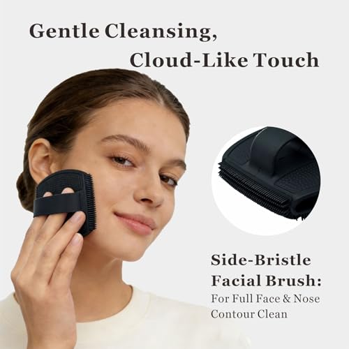 YEADMAL Silicone Body & Face Scrubber Set - Gentle Exfoliator
