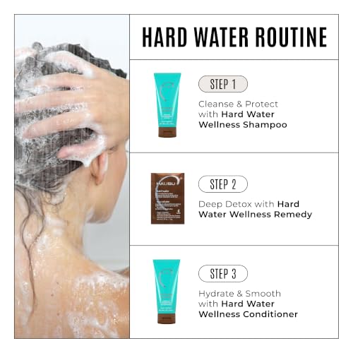 Malibu C Hard Water Hair Clarifying Shampoo Travel Size 3.4 oz - Sulfate-Free Chelating Formula for Build Up & Scalp Detox