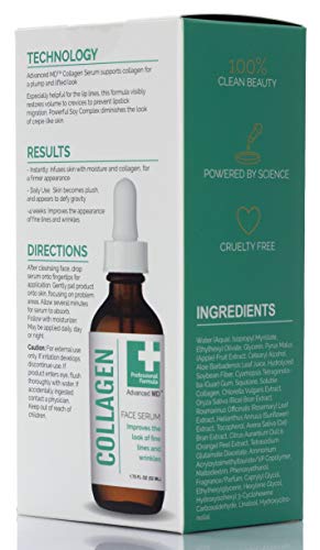 Advanced MD Collagen Serum for Wrinkles & Fine Lines, 1.75 Fl Oz