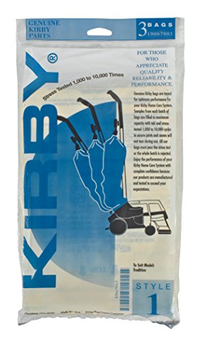 Genuine Kirby 190679S Vacuum Filter Bags - Pack of 3