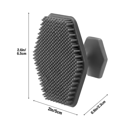 3 Pack Silicone Face and Beard Scrubber for Men - Deep Cleansing