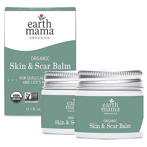 Earth Mama Organic Skin & Scar Balm - (2 Pack) 1 fl oz - Skin Balm for Scars - Made with Organic Jojoba Oil, Tamanu Oil & Gotu Kola
