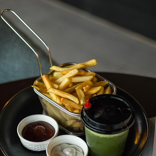 Mini Square Fry Baskets - Stainless Steel Snack Holders (2/4/8/12 PCS)