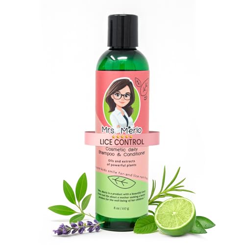 Mrs. Merlo Kids Shampoo & Conditioner 2-in-1 Lice Prevention, Sulfate-Free, 8 oz