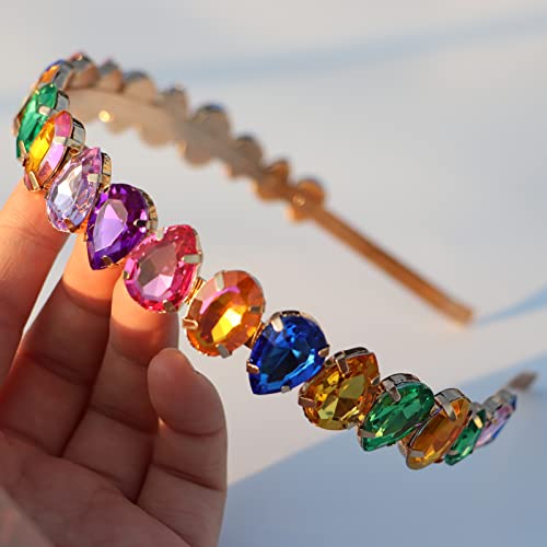 Sparkly Rhinestone Butterfly Headband for Women Colorful Hair Accessory