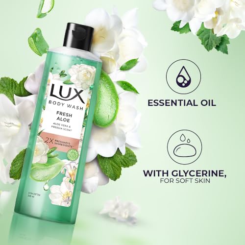 Lux Freesia Scent & Aloe Vera Body Wash - 8.28 fl oz (245 ml) Moisturizing Shower Gel