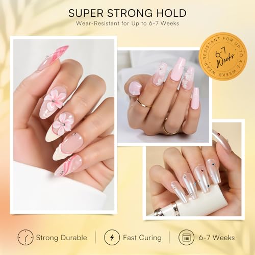 Makartt Rhinestone Glue Gel Set A04 - 2x30ml, Low & Medium Viscosity for Nail Art