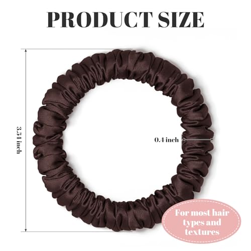WantGor Mulberry Silk Scrunchies - 4PC Hair Ties Set