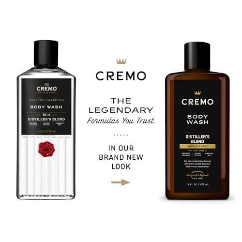 Cremo Men's Body Wash with Bourbon & Vetiver - Rich Lather, 16 Fl Oz