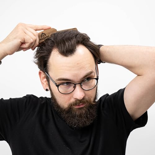 Folding Walnut Beard Comb for Men | Compact & Durable Grooming Tool