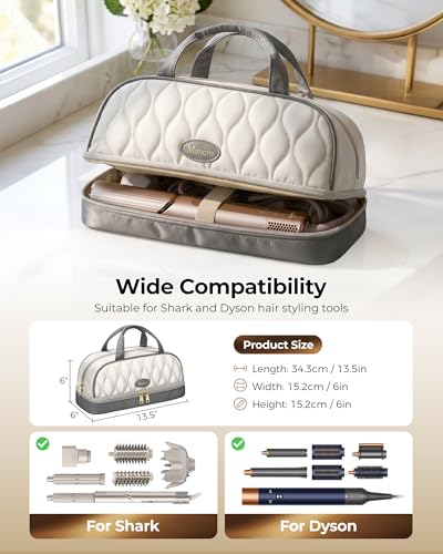Mancro Quilted Travel Case for Shark FlexStyle & Dyson Airwrap