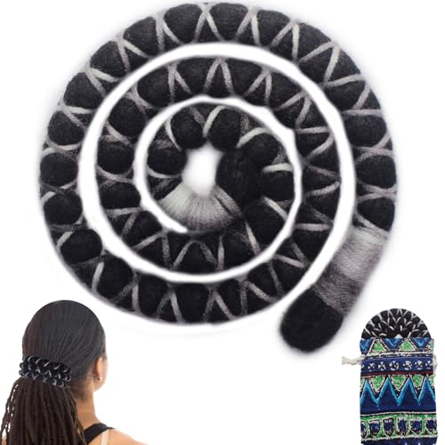 Spiral Lock Dreadlock Hair Tie - Bendable Ponytail Holder for Thick Hair