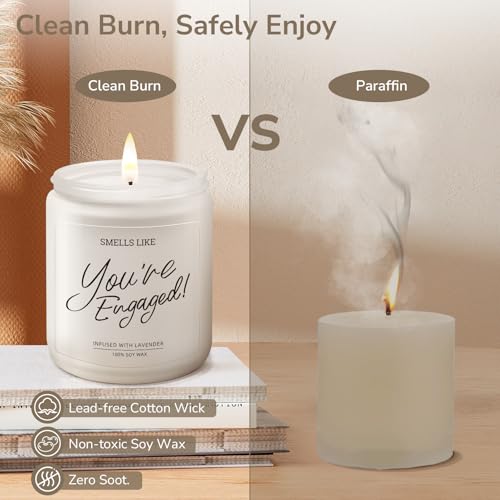 Lavender Scented Candle 7oz - Perfect Engagement Gift for Couples