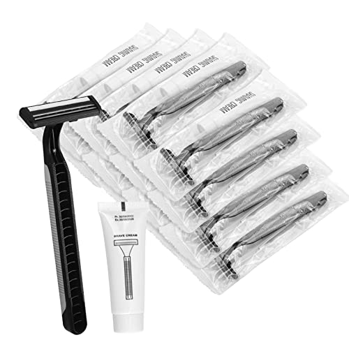 Xuezoioy Disposable Twin Blade Razors with Shaving Cream, 30-Pack Bulk