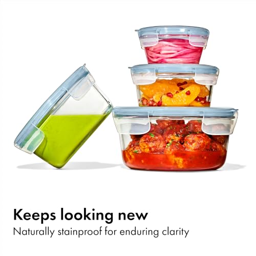OXO Good Grips 2-Cup Glass Food Storage Container - Arctic Blue