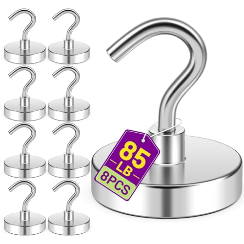 Magnetic Hook Set - 8 Pack Heavy Duty Hooks for Cruise Cabins & Home Use