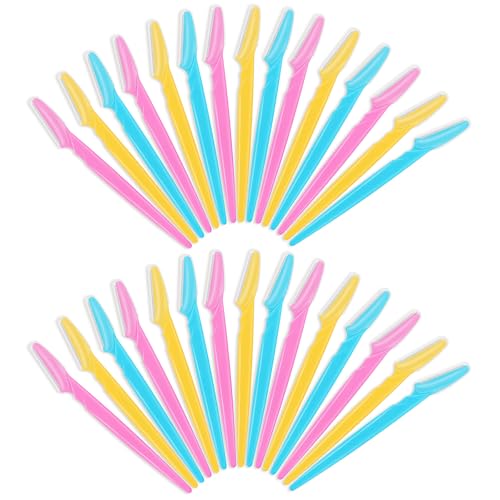 30-Piece Facial Razor Set - Multicolor Eyebrow Trimmers for Men & Women