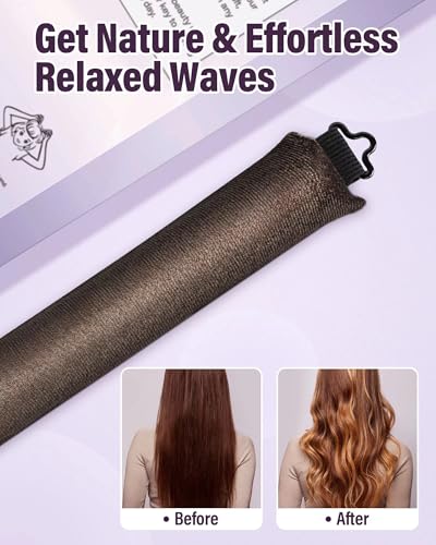 Heatless Hair Curler Overnight Curls - Brown, Pack of 3