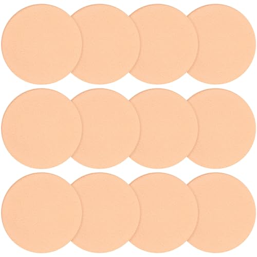 12 PCS Nude Round Makeup Sponges for Foundation & Blending