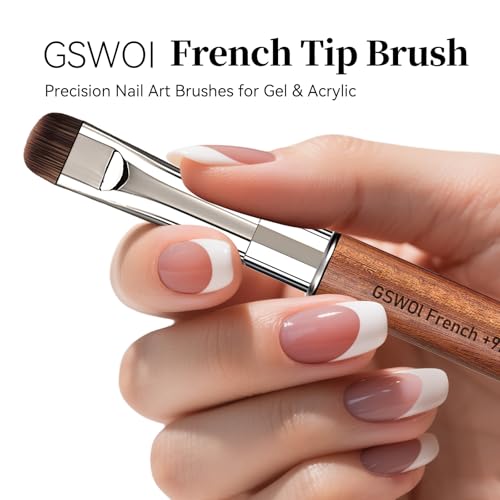 French Tip & 9mm Liner Acrylic Nail Brush with Cleaning Brush