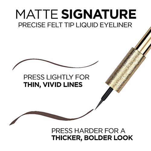 L'Oreal Paris Matte Signature Waterproof Liquid Eyeliner - Greige, 0.07 oz (Pack of 1)