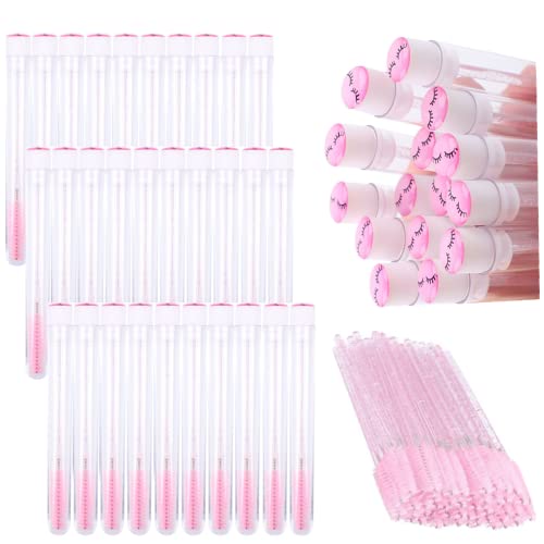 Disposable Mascara Wands with Diamond Tubes - 60 Pcs Lash Brush Set