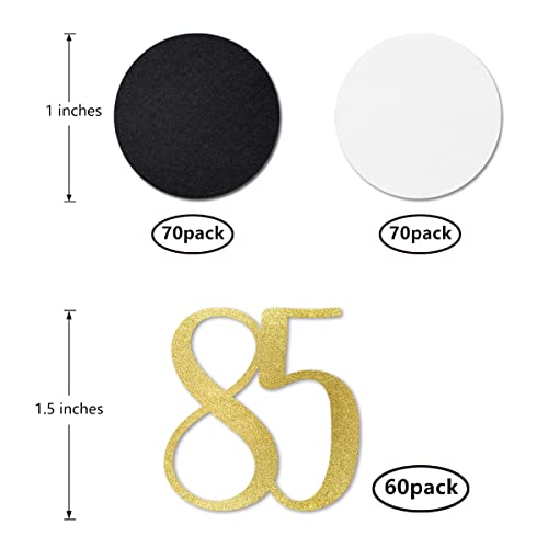 Gold Glitter 85 Confetti - 200pcs Birthday & Anniversary Decoration
