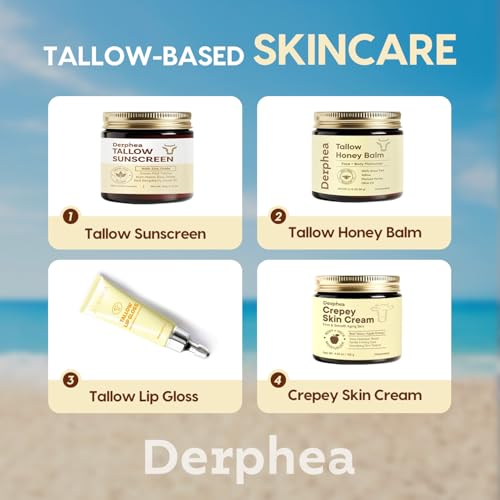 Tallow Honey Balm for Aging Skin - 2.12 oz Crepey Skin Repair Cream