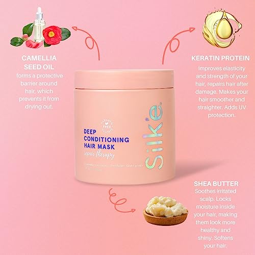 Sleek'e Silk'e Repair Therapy Deep Conditioning Hair Mask - 17.9 Fl Oz - Vegan, Paraben & Sulfate-Free Treatment for Hair Nourishment