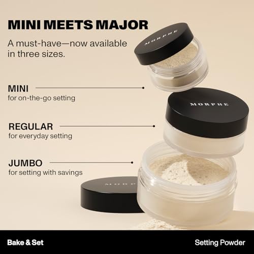 Morphe Mini Bake & Set Translucent Setting Powder - Talc-Free, 0.09 oz