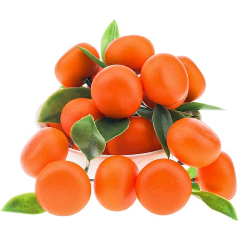 Gresorth Lifelike Artificial Mini Bunch of 5 Orange Tangerines