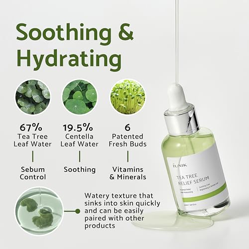 IUNIK Centella Calming Skincare Set - Cream 2.02 fl. oz, Serum 0.51 fl. oz