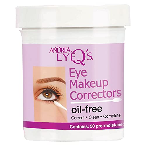 Andrea Oil-Free Eye Makeup Correctors 50-Count Pack of 3 - Contact Lens Safe